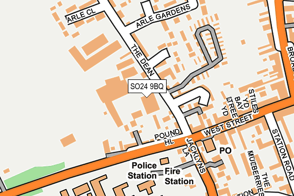 SO24 9BQ map - OS OpenMap – Local (Ordnance Survey)