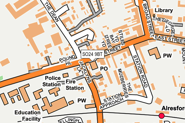 SO24 9BT map - OS OpenMap – Local (Ordnance Survey)