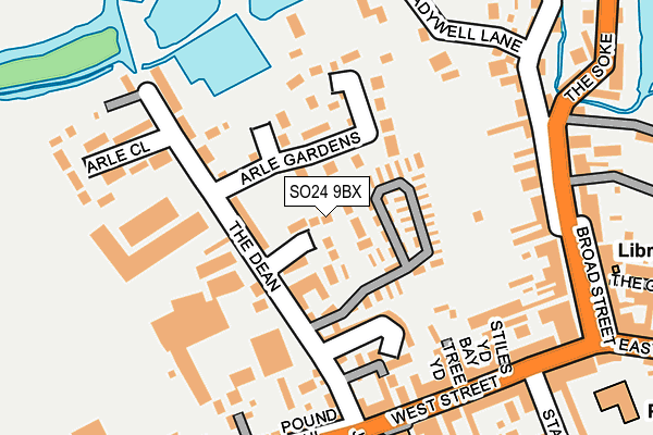 SO24 9BX map - OS OpenMap – Local (Ordnance Survey)