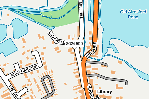 SO24 9DD map - OS OpenMap – Local (Ordnance Survey)