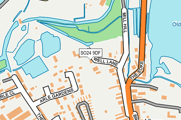 SO24 9DF map - OS OpenMap – Local (Ordnance Survey)