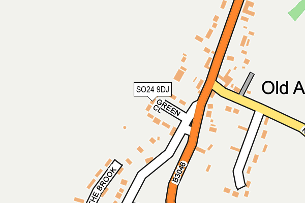 SO24 9DJ map - OS OpenMap – Local (Ordnance Survey)