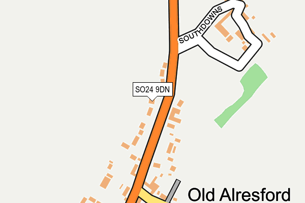 SO24 9DN map - OS OpenMap – Local (Ordnance Survey)