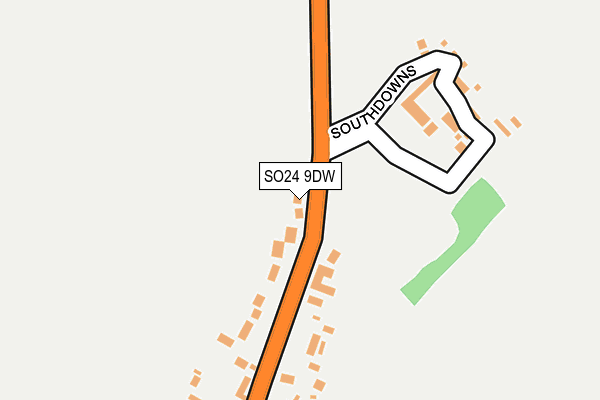 SO24 9DW map - OS OpenMap – Local (Ordnance Survey)