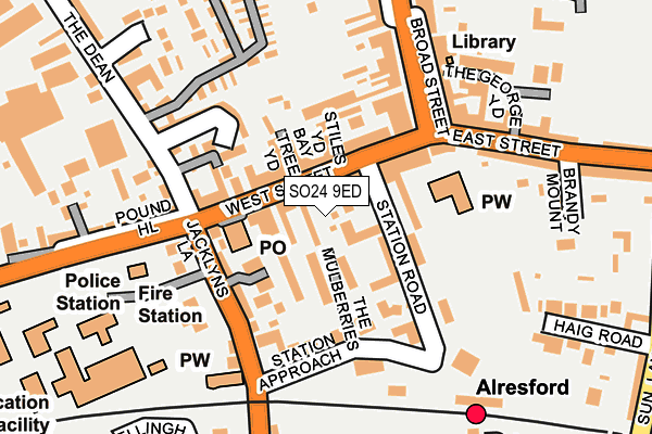 SO24 9ED map - OS OpenMap – Local (Ordnance Survey)