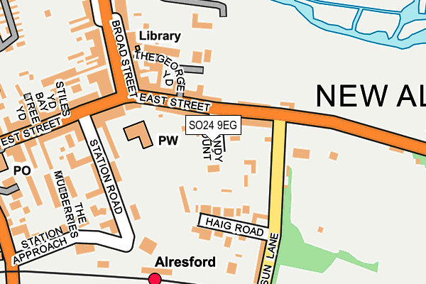 SO24 9EG map - OS OpenMap – Local (Ordnance Survey)