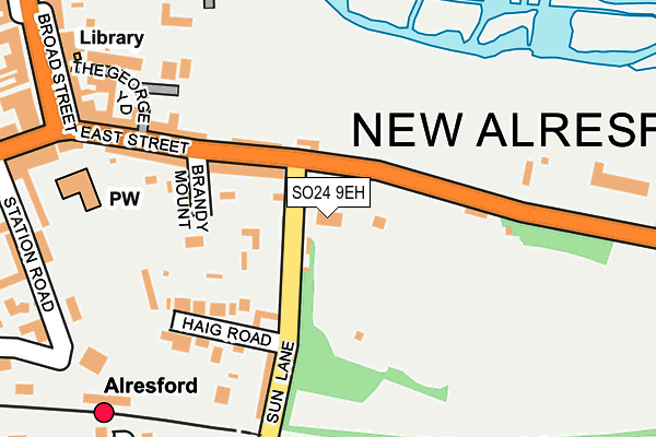 SO24 9EH map - OS OpenMap – Local (Ordnance Survey)