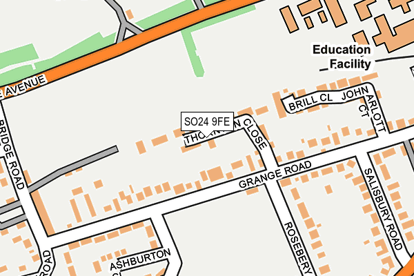 SO24 9FE map - OS OpenMap – Local (Ordnance Survey)