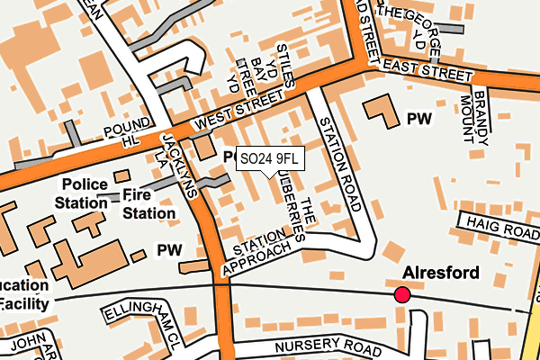 SO24 9FL map - OS OpenMap – Local (Ordnance Survey)