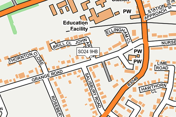 SO24 9HB map - OS OpenMap – Local (Ordnance Survey)