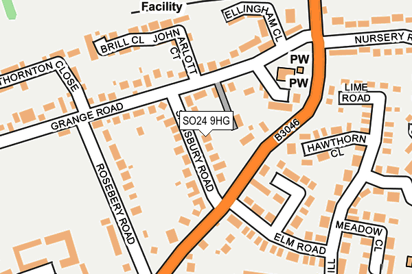 SO24 9HG map - OS OpenMap – Local (Ordnance Survey)