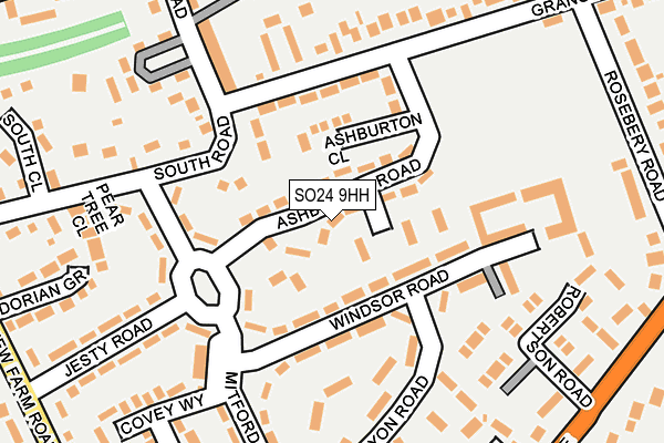 SO24 9HH map - OS OpenMap – Local (Ordnance Survey)