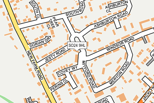 SO24 9HL map - OS OpenMap – Local (Ordnance Survey)
