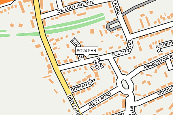 SO24 9HR map - OS OpenMap – Local (Ordnance Survey)