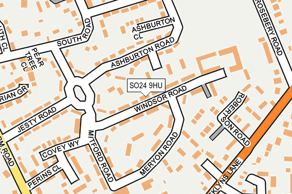 SO24 9HU map - OS OpenMap – Local (Ordnance Survey)
