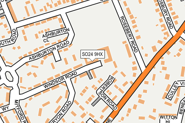 SO24 9HX map - OS OpenMap – Local (Ordnance Survey)