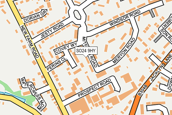 SO24 9HY map - OS OpenMap – Local (Ordnance Survey)