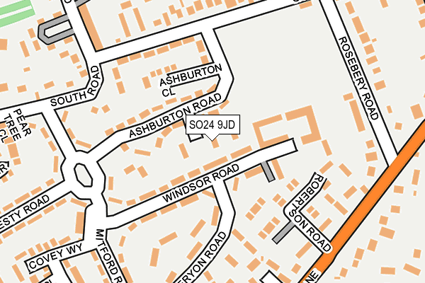 SO24 9JD map - OS OpenMap – Local (Ordnance Survey)