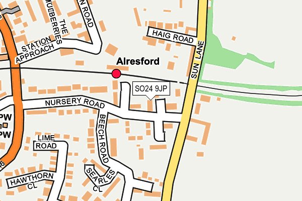 SO24 9JP map - OS OpenMap – Local (Ordnance Survey)