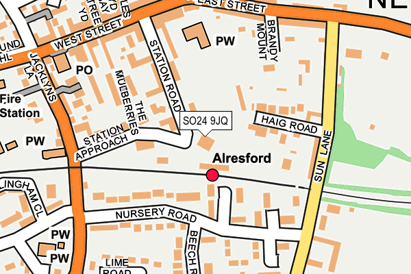 SO24 9JQ map - OS OpenMap – Local (Ordnance Survey)