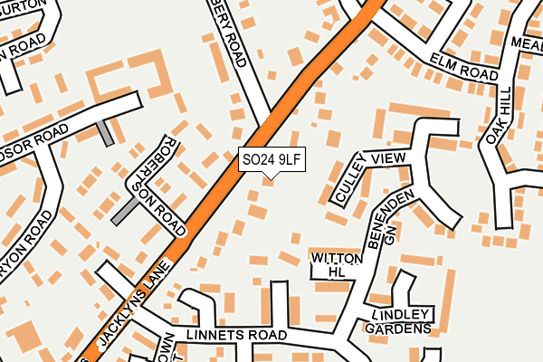 SO24 9LF map - OS OpenMap – Local (Ordnance Survey)