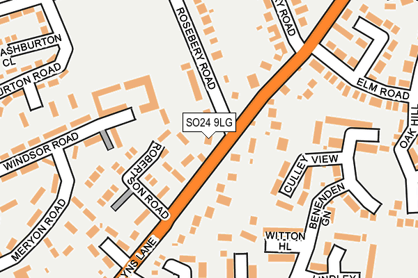 SO24 9LG map - OS OpenMap – Local (Ordnance Survey)