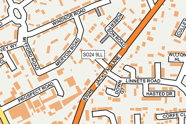 SO24 9LL map - OS OpenMap – Local (Ordnance Survey)