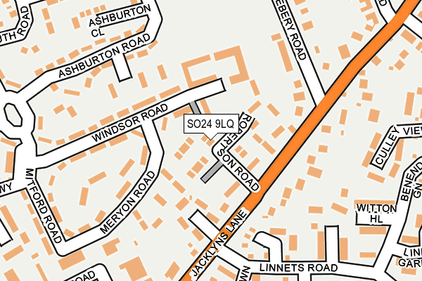 SO24 9LQ map - OS OpenMap – Local (Ordnance Survey)