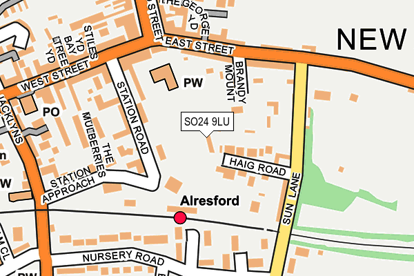 SO24 9LU map - OS OpenMap – Local (Ordnance Survey)