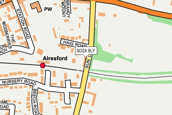 SO24 9LY map - OS OpenMap – Local (Ordnance Survey)