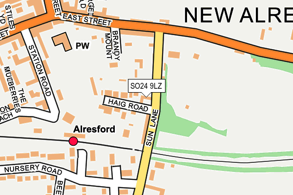 SO24 9LZ map - OS OpenMap – Local (Ordnance Survey)