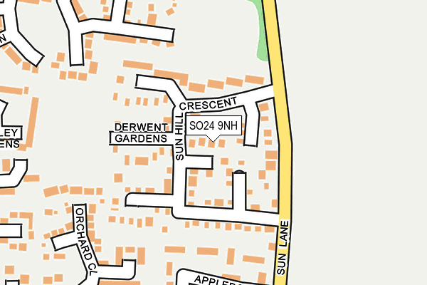 SO24 9NH map - OS OpenMap – Local (Ordnance Survey)