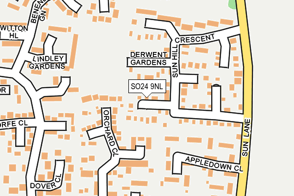 SO24 9NL map - OS OpenMap – Local (Ordnance Survey)