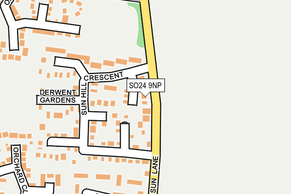 SO24 9NP map - OS OpenMap – Local (Ordnance Survey)
