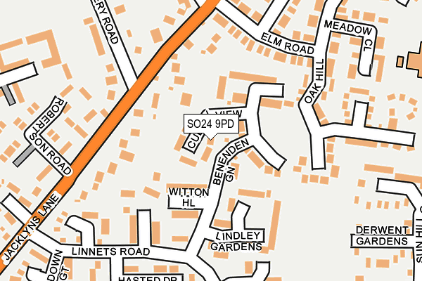 SO24 9PD map - OS OpenMap – Local (Ordnance Survey)