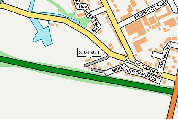 SO24 9QB map - OS OpenMap – Local (Ordnance Survey)