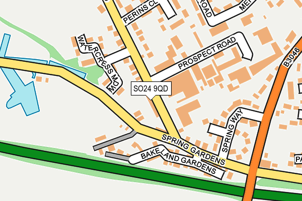 SO24 9QD map - OS OpenMap – Local (Ordnance Survey)