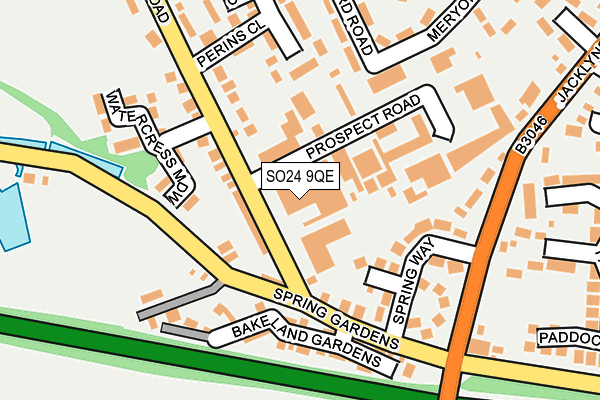 SO24 9QE map - OS OpenMap – Local (Ordnance Survey)