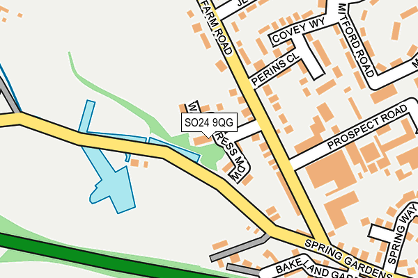 SO24 9QG map - OS OpenMap – Local (Ordnance Survey)