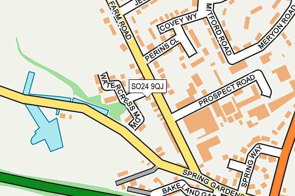 SO24 9QJ map - OS OpenMap – Local (Ordnance Survey)