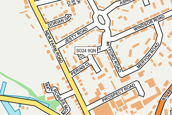SO24 9QN map - OS OpenMap – Local (Ordnance Survey)