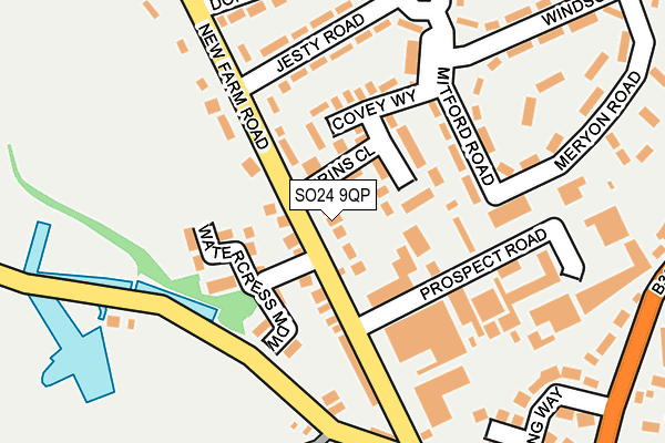 SO24 9QP map - OS OpenMap – Local (Ordnance Survey)