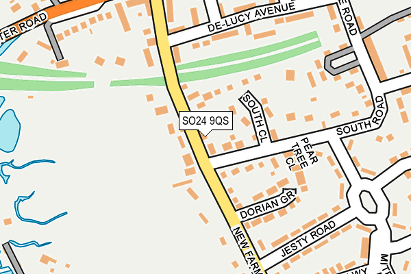 SO24 9QS map - OS OpenMap – Local (Ordnance Survey)