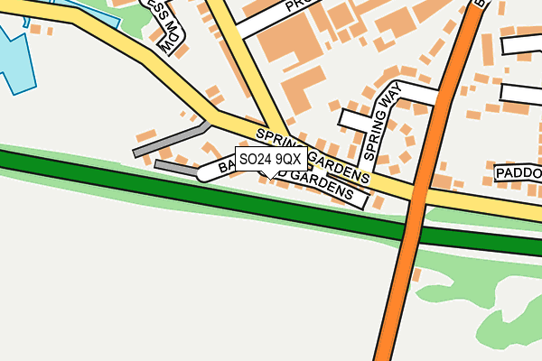 SO24 9QX map - OS OpenMap – Local (Ordnance Survey)