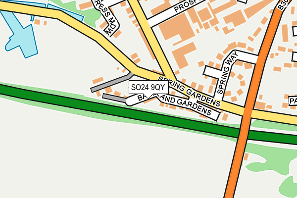 SO24 9QY map - OS OpenMap – Local (Ordnance Survey)