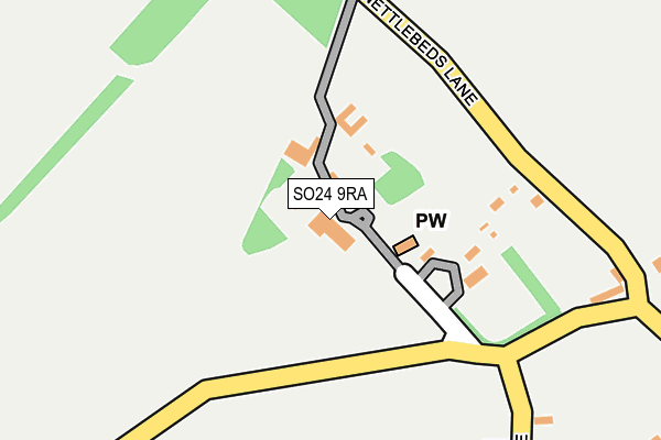 SO24 9RA map - OS OpenMap – Local (Ordnance Survey)