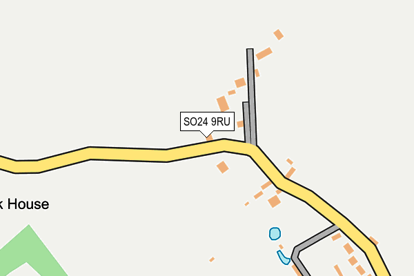 SO24 9RU map - OS OpenMap – Local (Ordnance Survey)