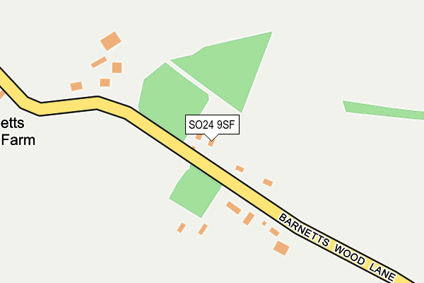 SO24 9SF map - OS OpenMap – Local (Ordnance Survey)