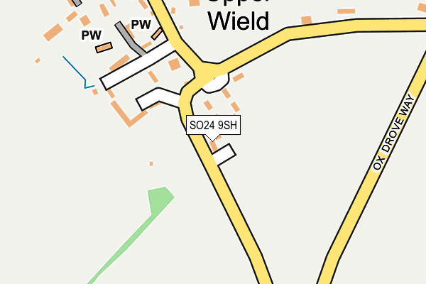 SO24 9SH map - OS OpenMap – Local (Ordnance Survey)