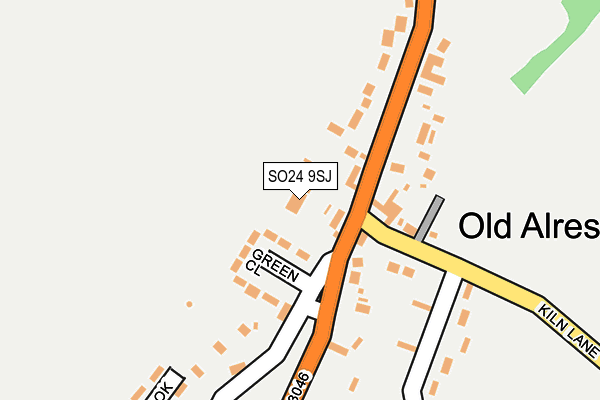 SO24 9SJ map - OS OpenMap – Local (Ordnance Survey)